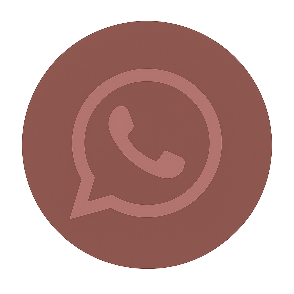 Een afbeelding van het logo van WhatsApp in een ronde vorm.