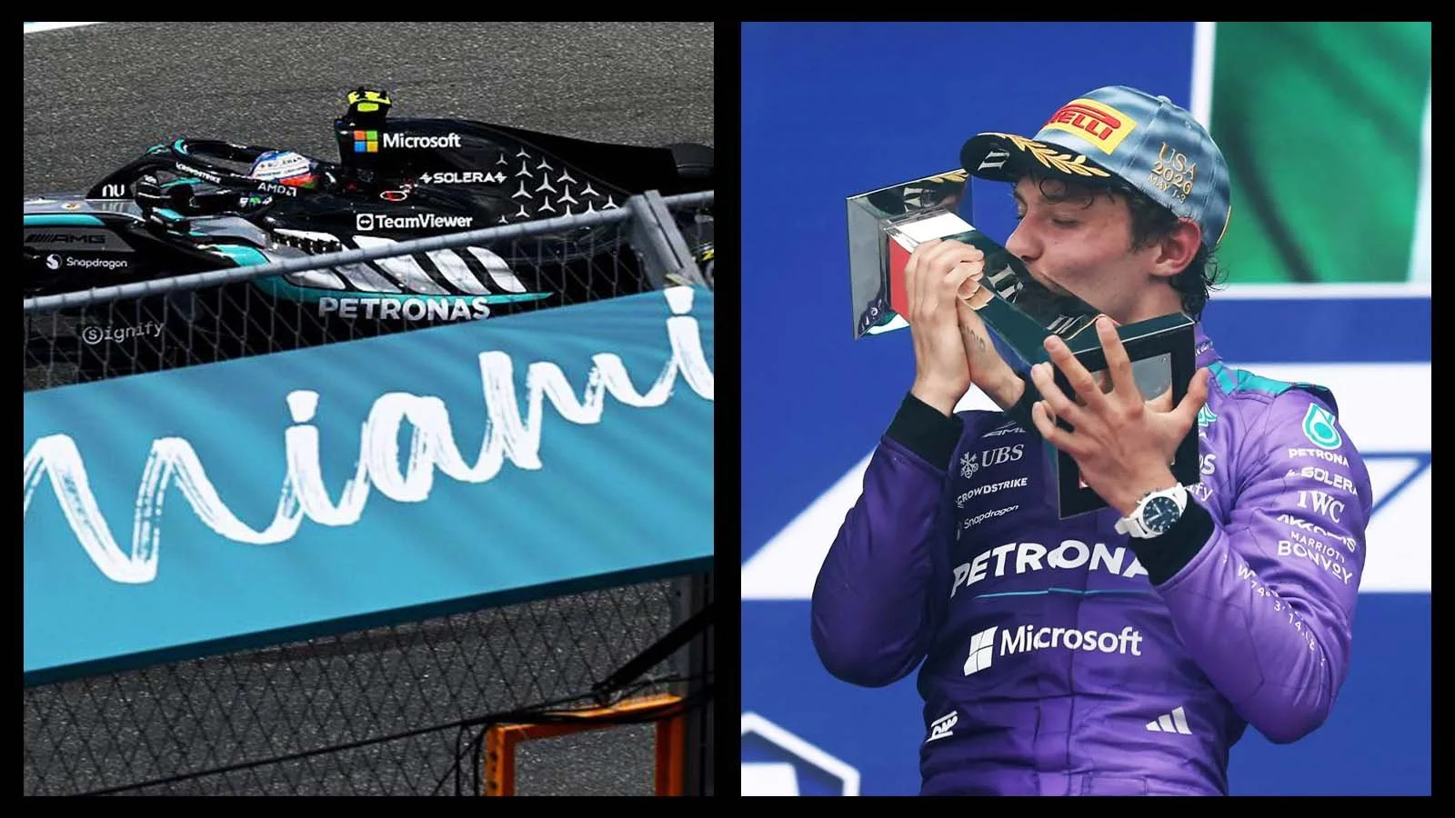 F1 news: Kimi Antonelli surges to third-straight victory at Miami Grand Prix