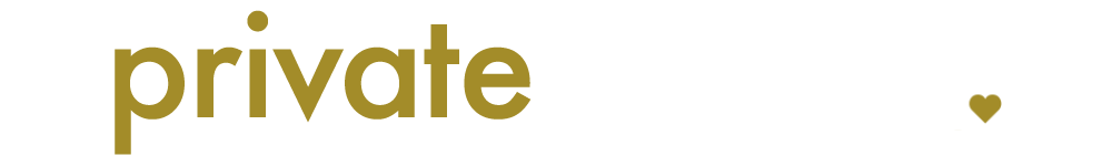 Text graphic with the words 'private groups' and a small heart symbol.