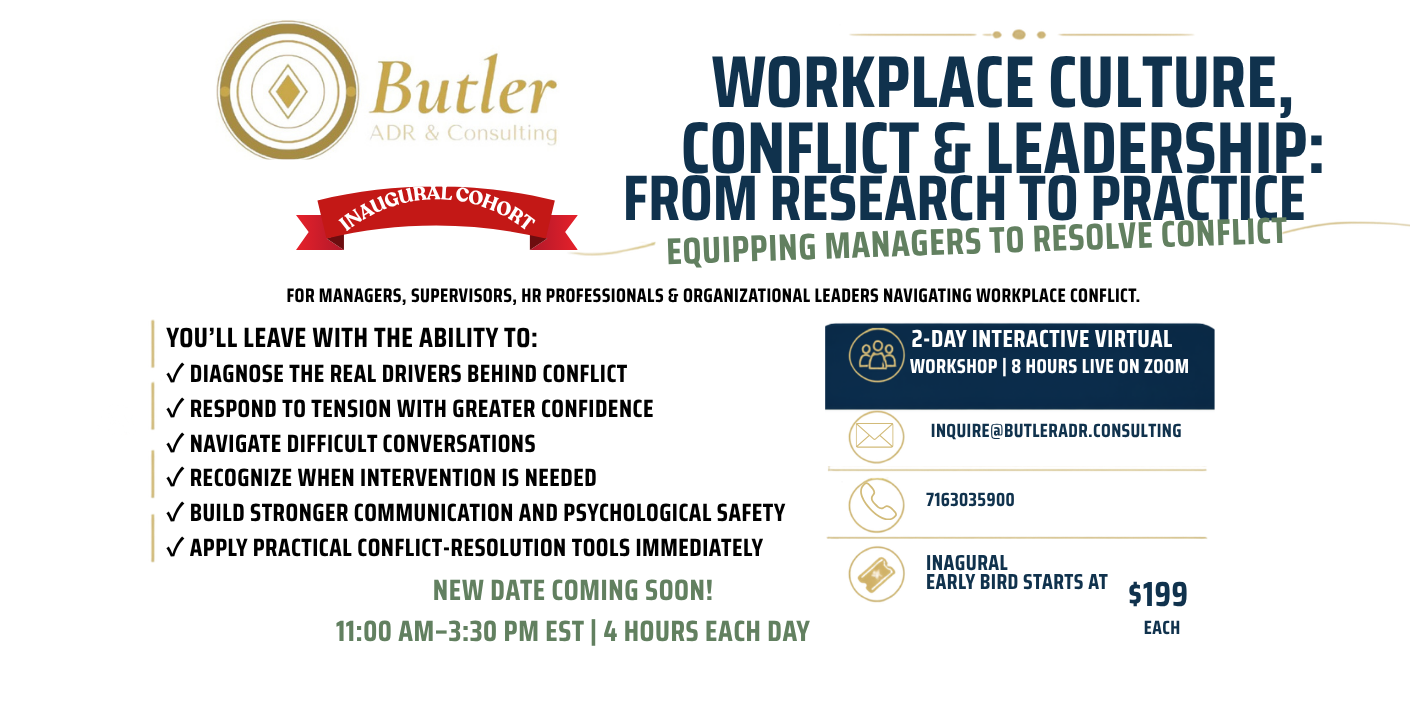 Workplace Culture, Conflict &amp; Leadership: From Research to Practice