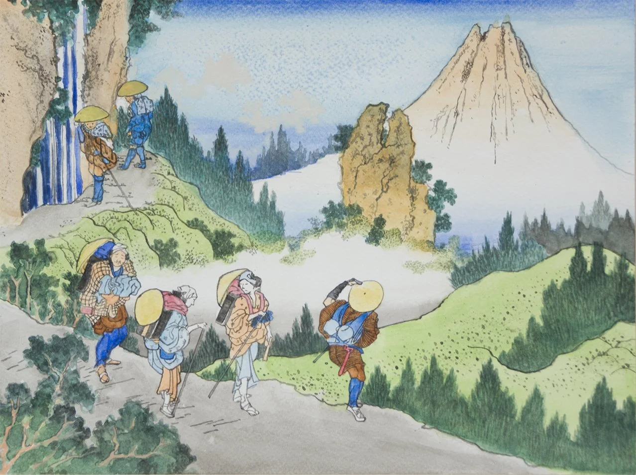 Mount Fuji Seen Among Grove of Daishakuji Temple.jpg