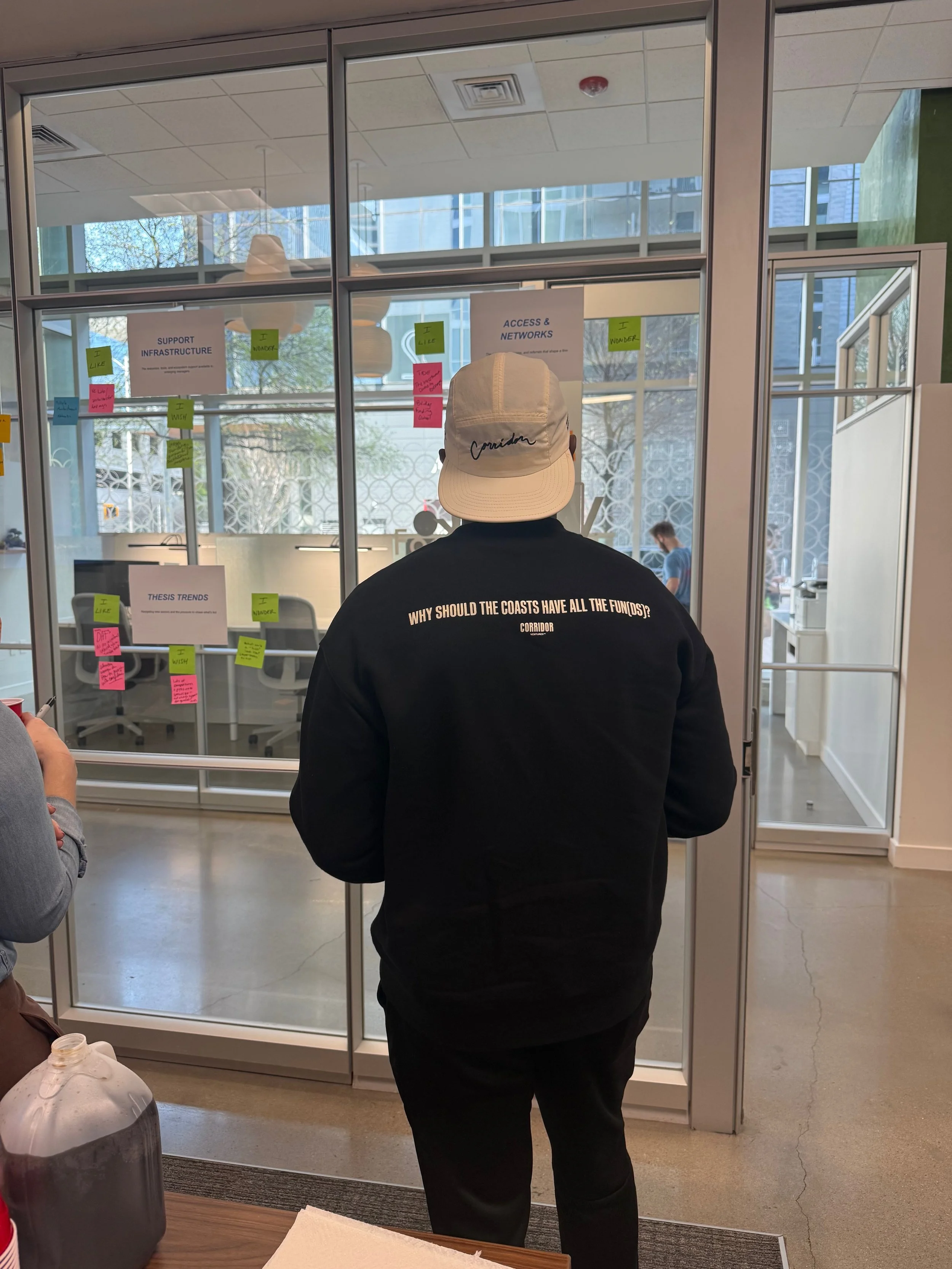 An emerging fund manager participates in a design-thinking workshop in Austin, TX.