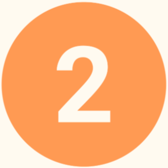 Orange circle with the white number 2 in the center.