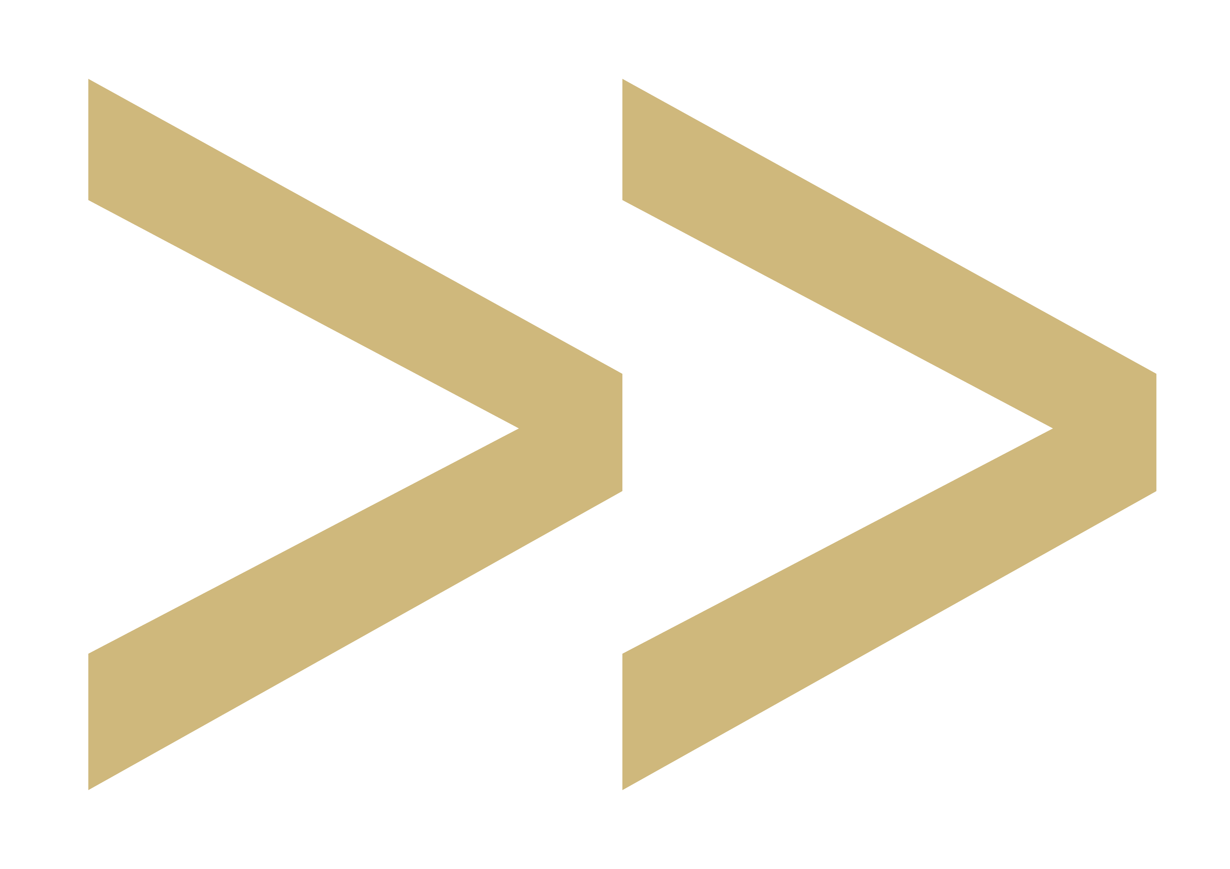 Two right-facing beige arrows on a black background.