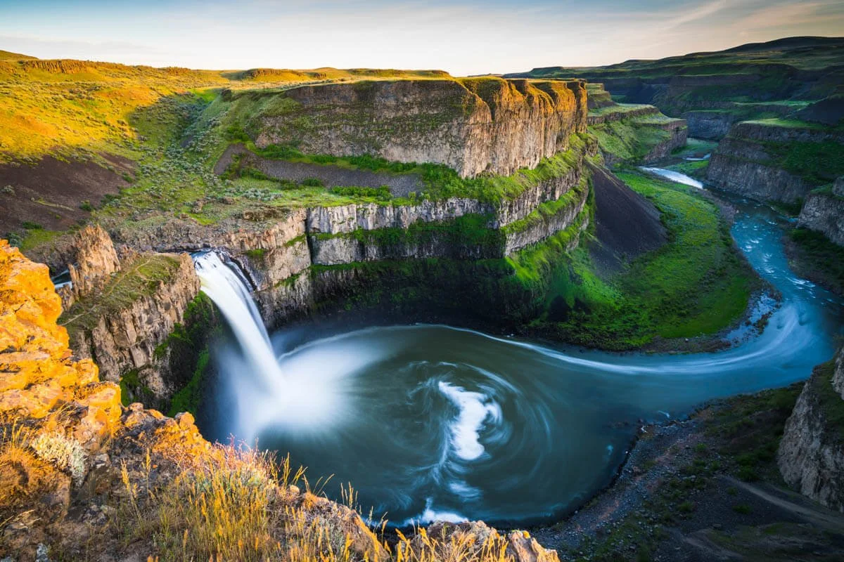 A scenic view of Palouse Falls in Eastern Washington.