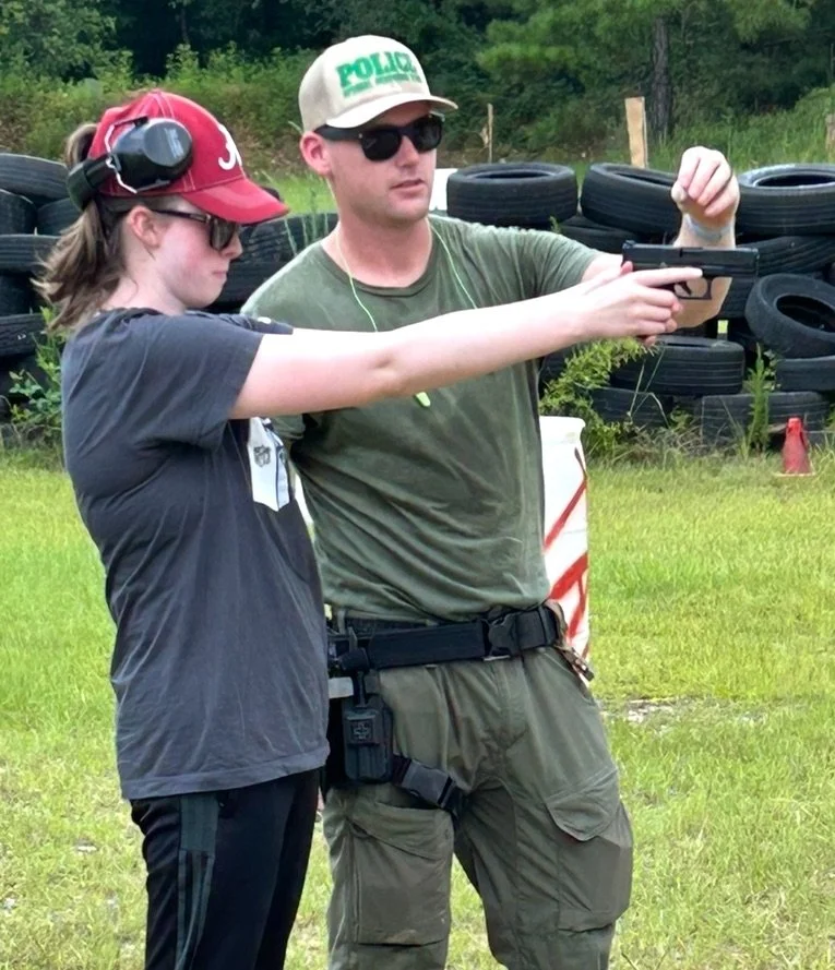 The Founder of Noah's Hammer and his sister doing some self-defense training after a SWAT training day in Baldwin County Alabama.