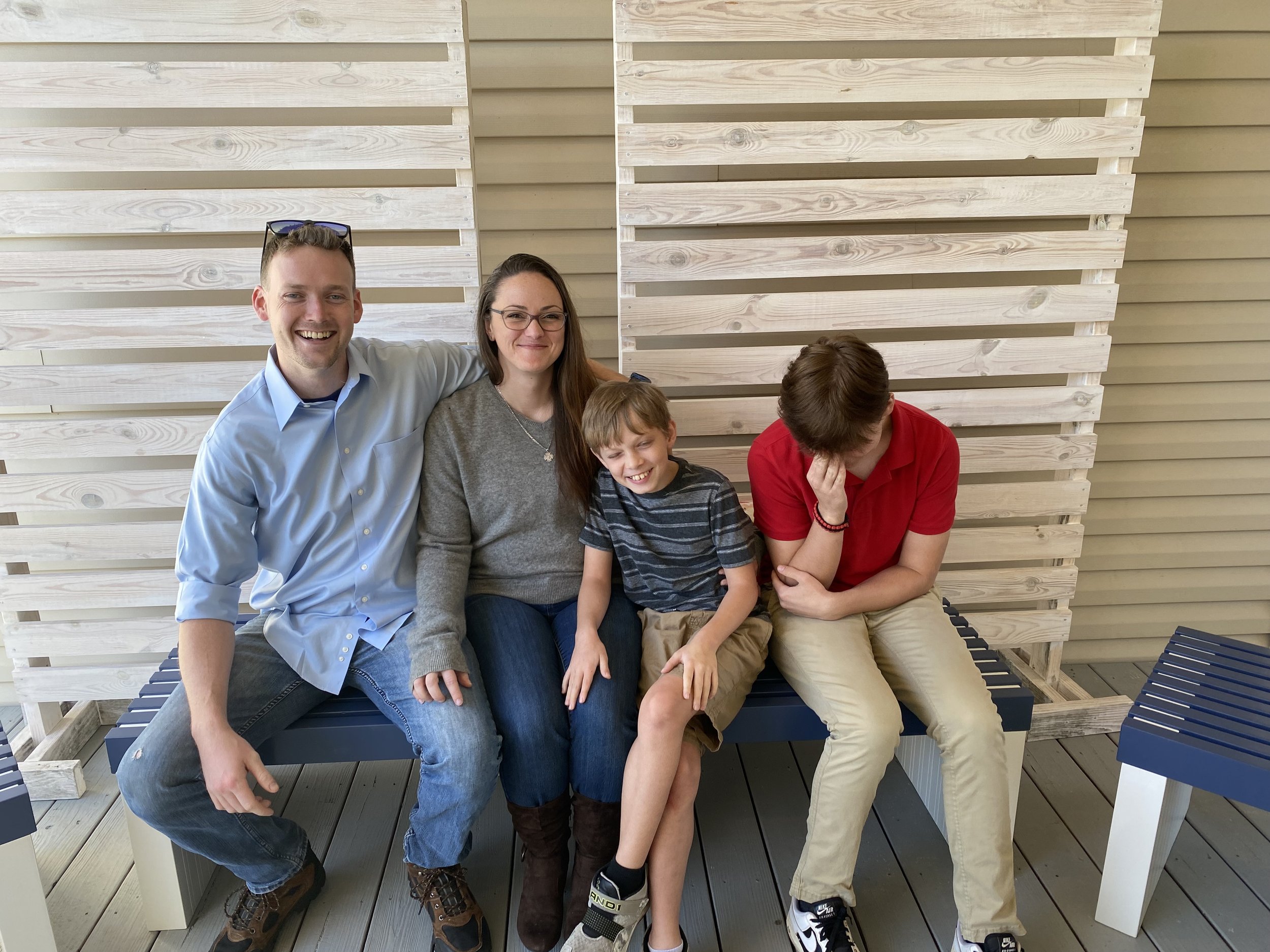 The Founder of Noah's Hammer and his family on a Sunday afternoon on Dauphin Island Alabama after service at the Dauphin Island Baptist Church.