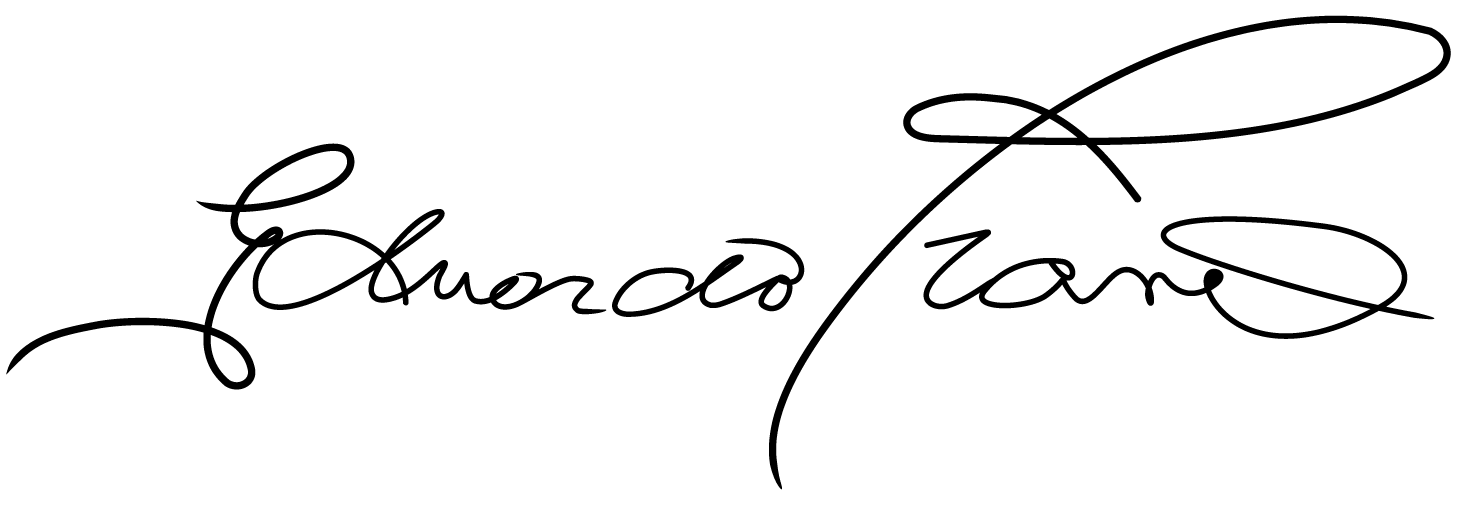 Firma de Eduardo Franco, legendario líder de Los Iracundos.
