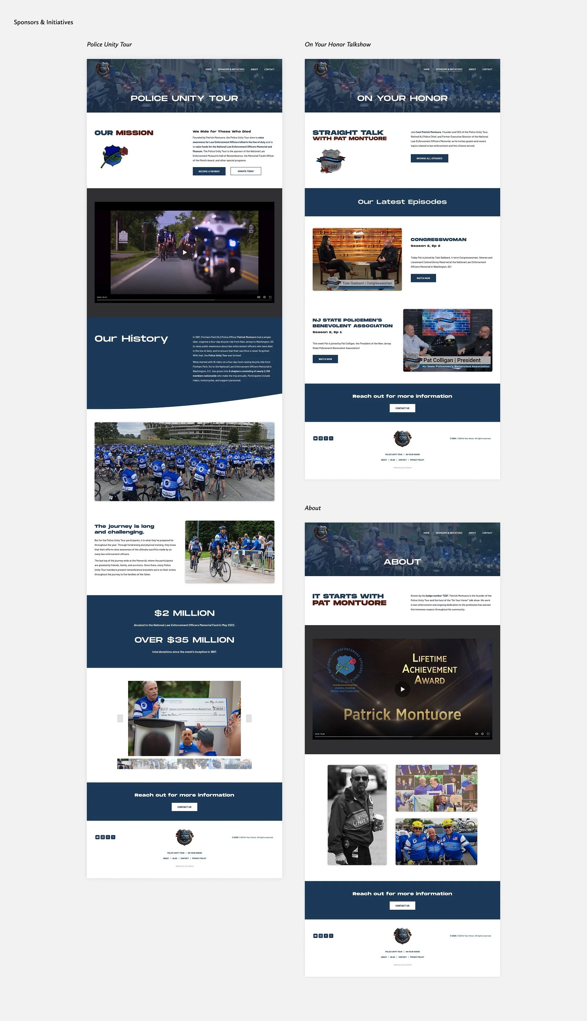 Sponsors and initiatives page after website design. Precinct 528