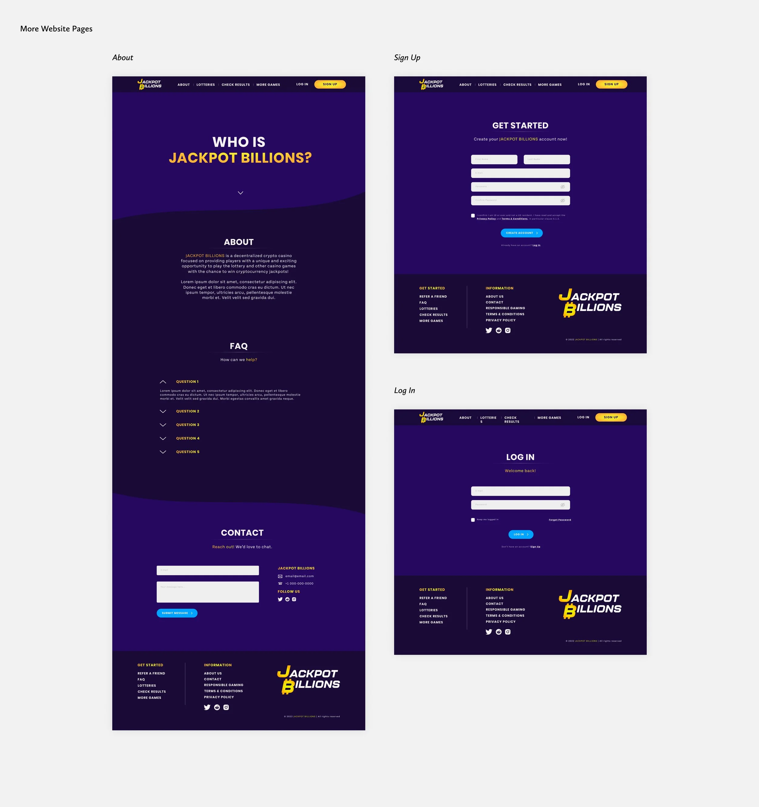 More Pages About Sign Up Login Jackpot Billions