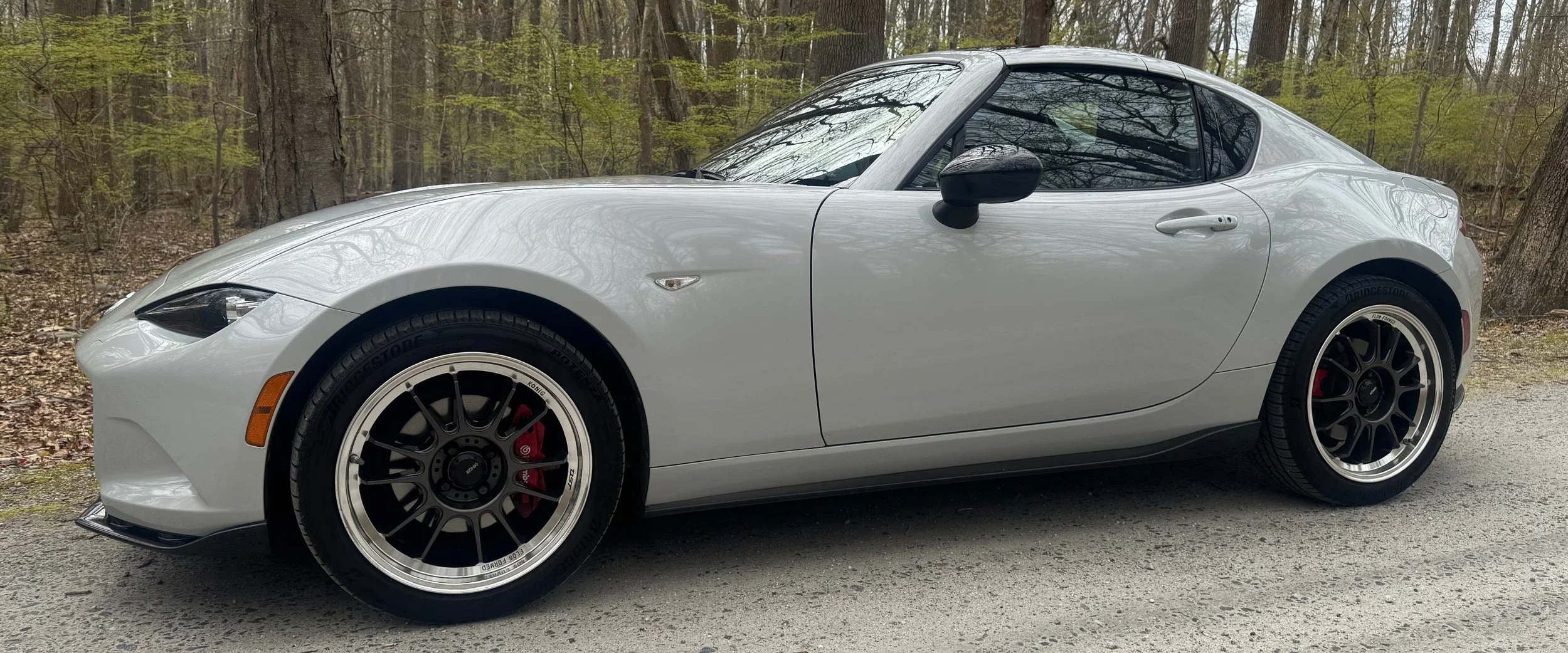 Ceramic Metallic 2019 ND Mazda Miata MX-5 RF Club. Link leads to the ND section of website.