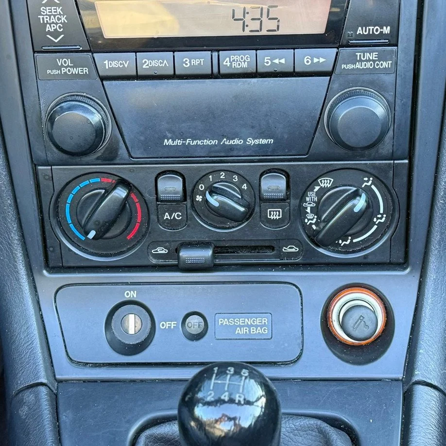 NB Mazda Miata MX-5 AC controls, radio controls, and air bag controls