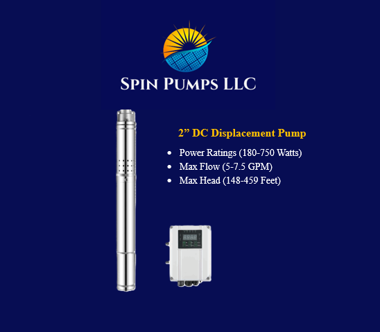 2" Displacement Water Pump - 250W, 24V (2DISP-250-24-3/100-DC)