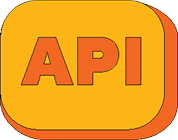 The image shows the API logo with orange text on a yellow background.