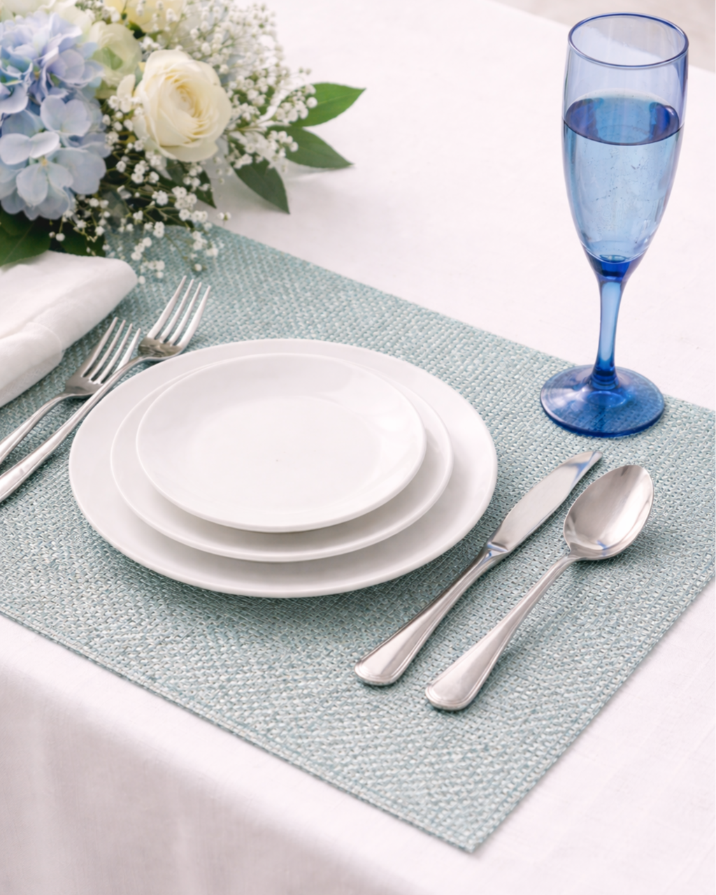 Textured Teal Weave Placemats