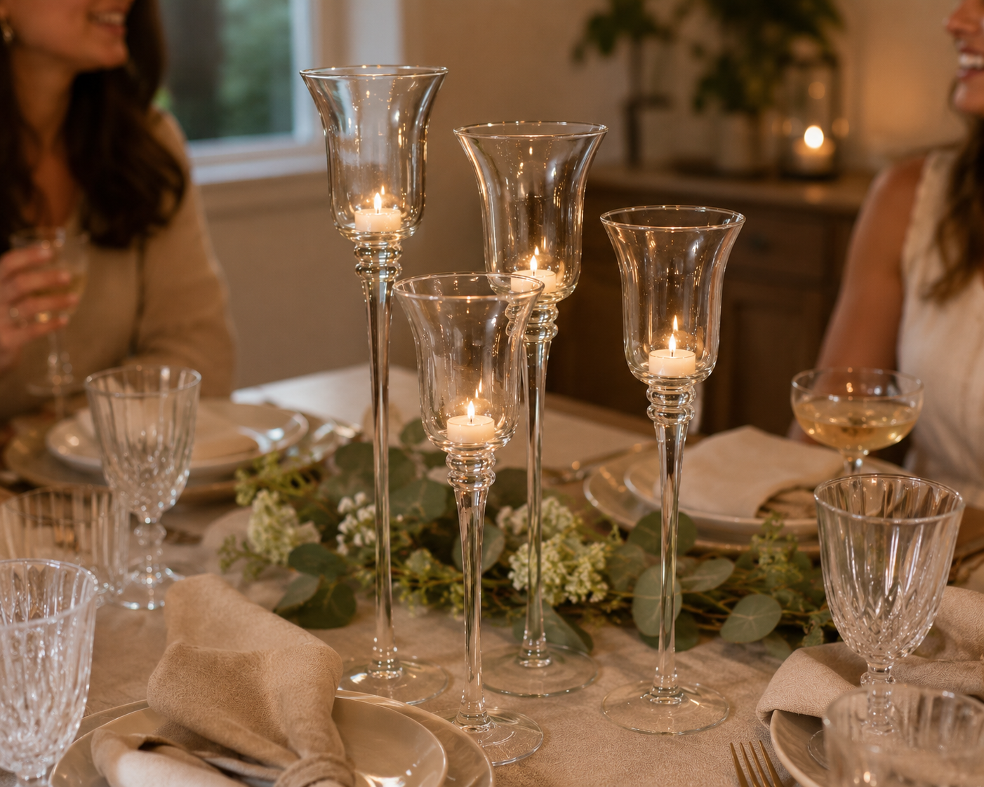Tiered Glass Candle Holders
