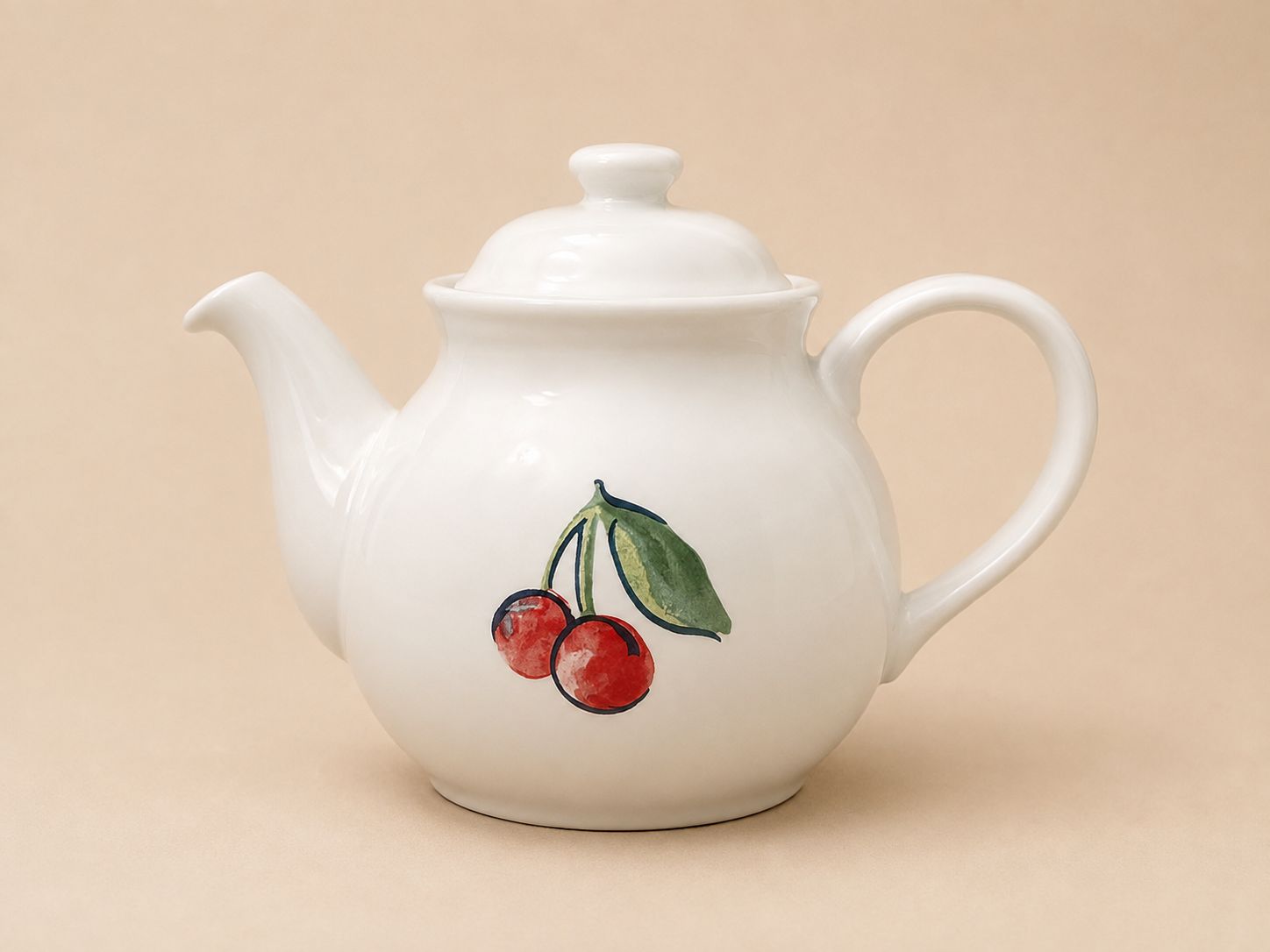 cherry tea pot