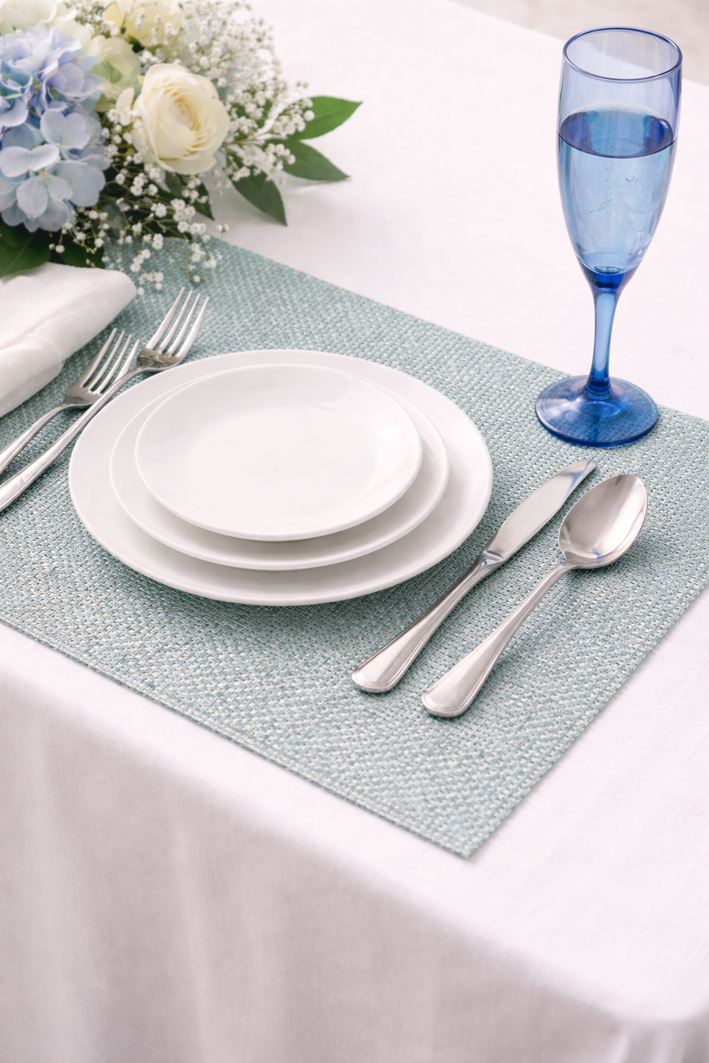 Textured Teal Weave Placemat