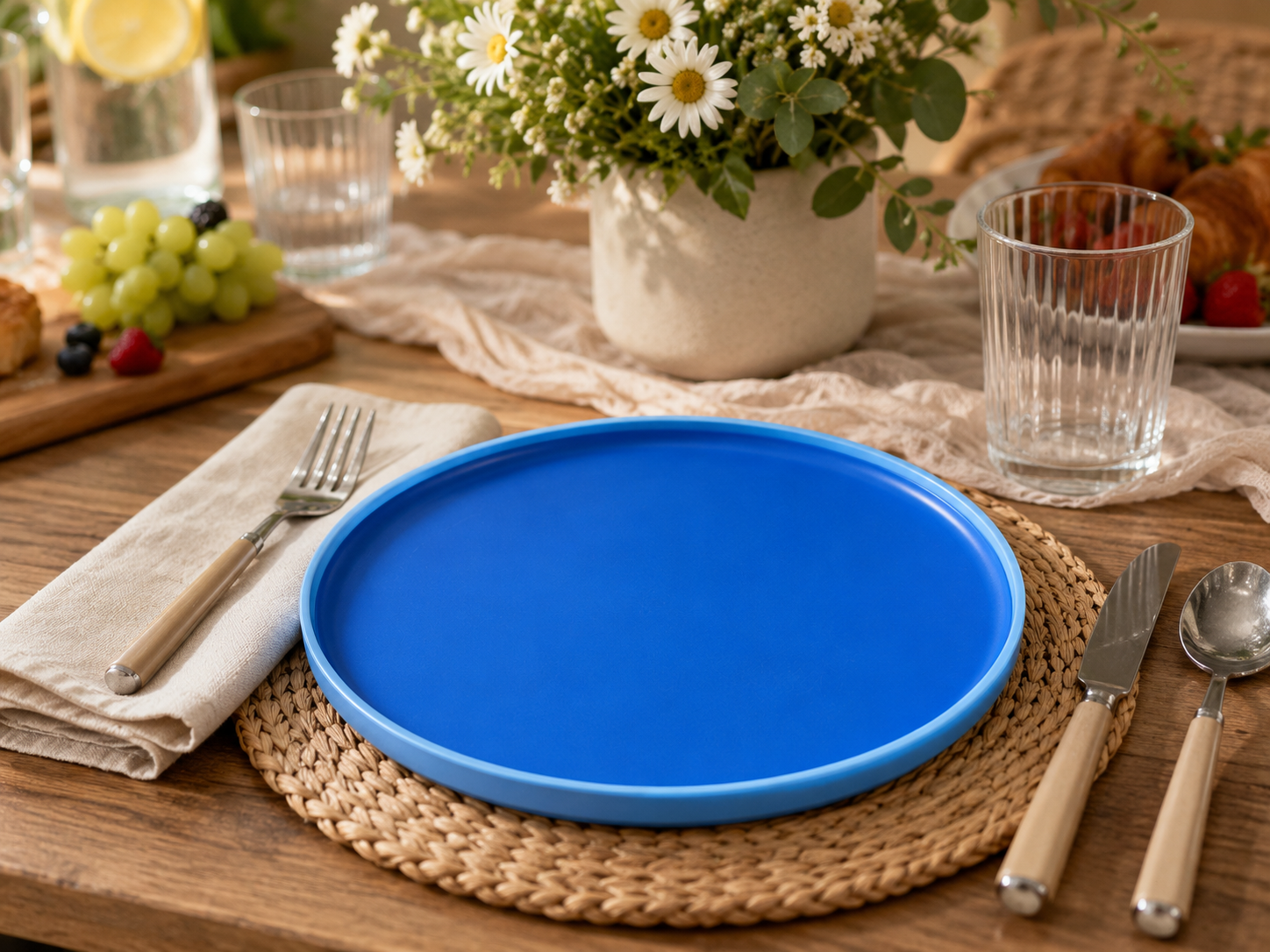 Plastic 10 in Blue Plates
