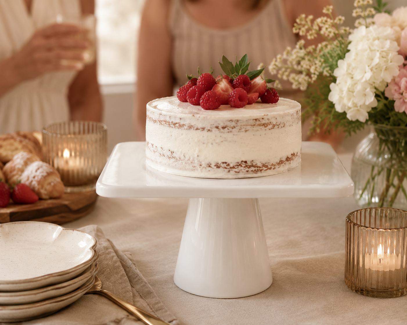 White Porcelain Cake Stand