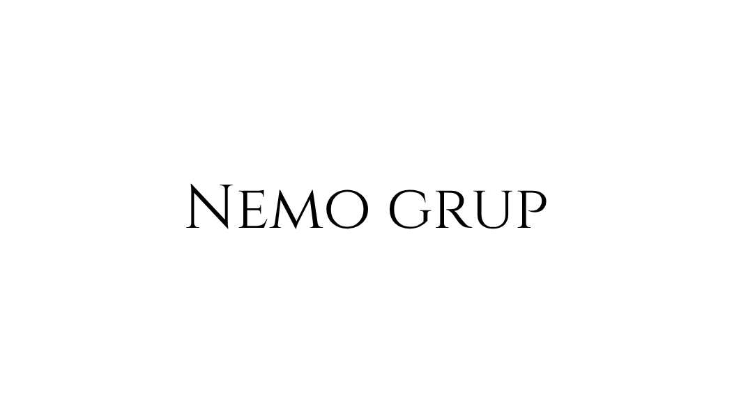 Text that reads 'NEMO GRUP' on a white background