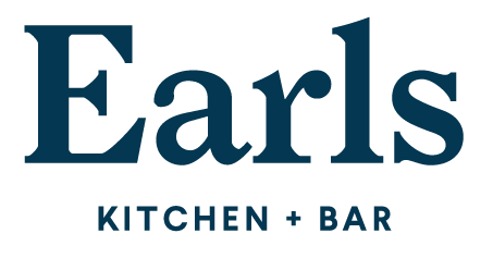 Earl's Kitchen + Bar logo in dark blue text.