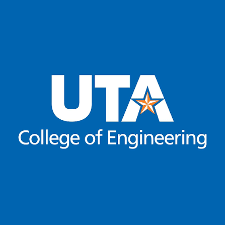 UTA College of Engineering logo on a blue background