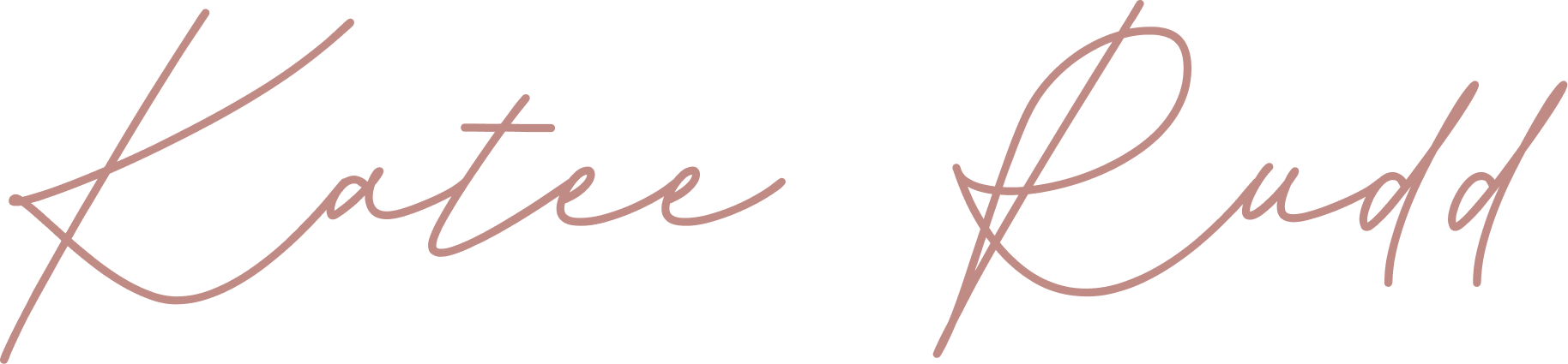The image features cursive text that reads 'Kate Pudd' in a pinkish-brown color.