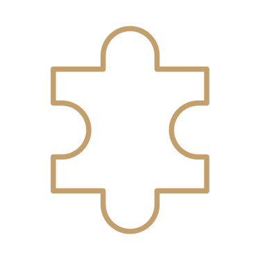 Outline of a jigsaw puzzle piece.