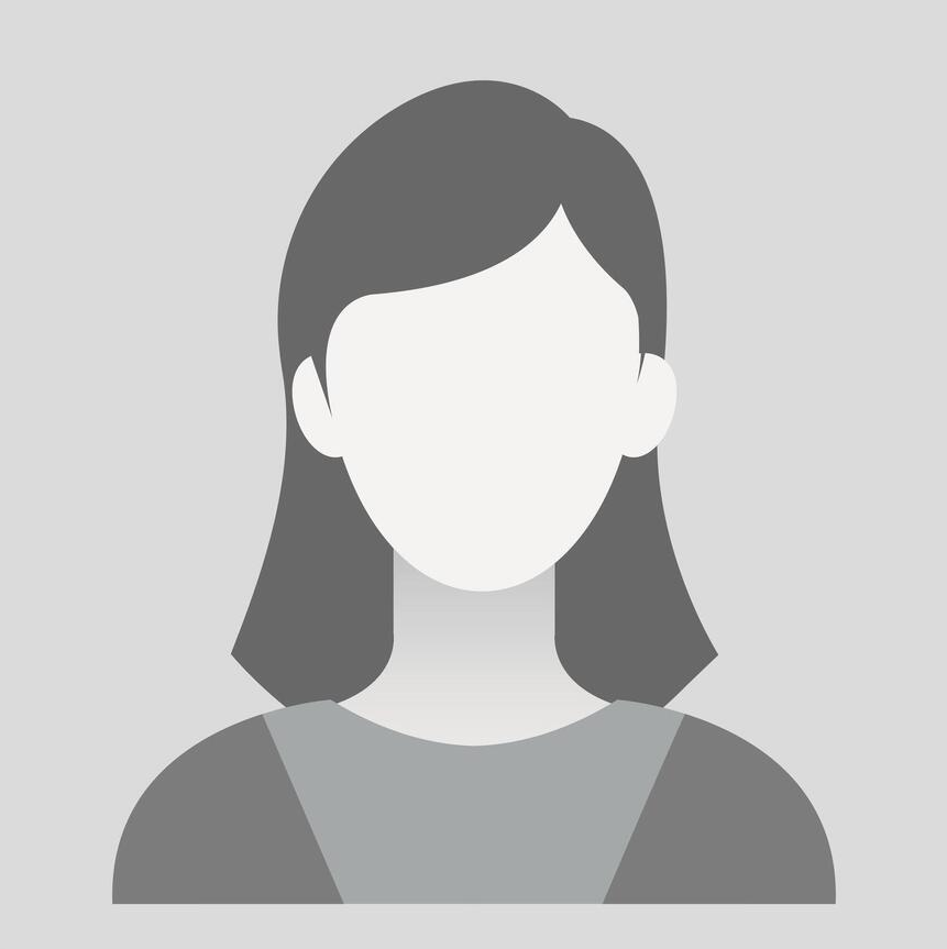 Gray silhouette of a woman with shoulder-length hair, no facial features, on a light gray background.