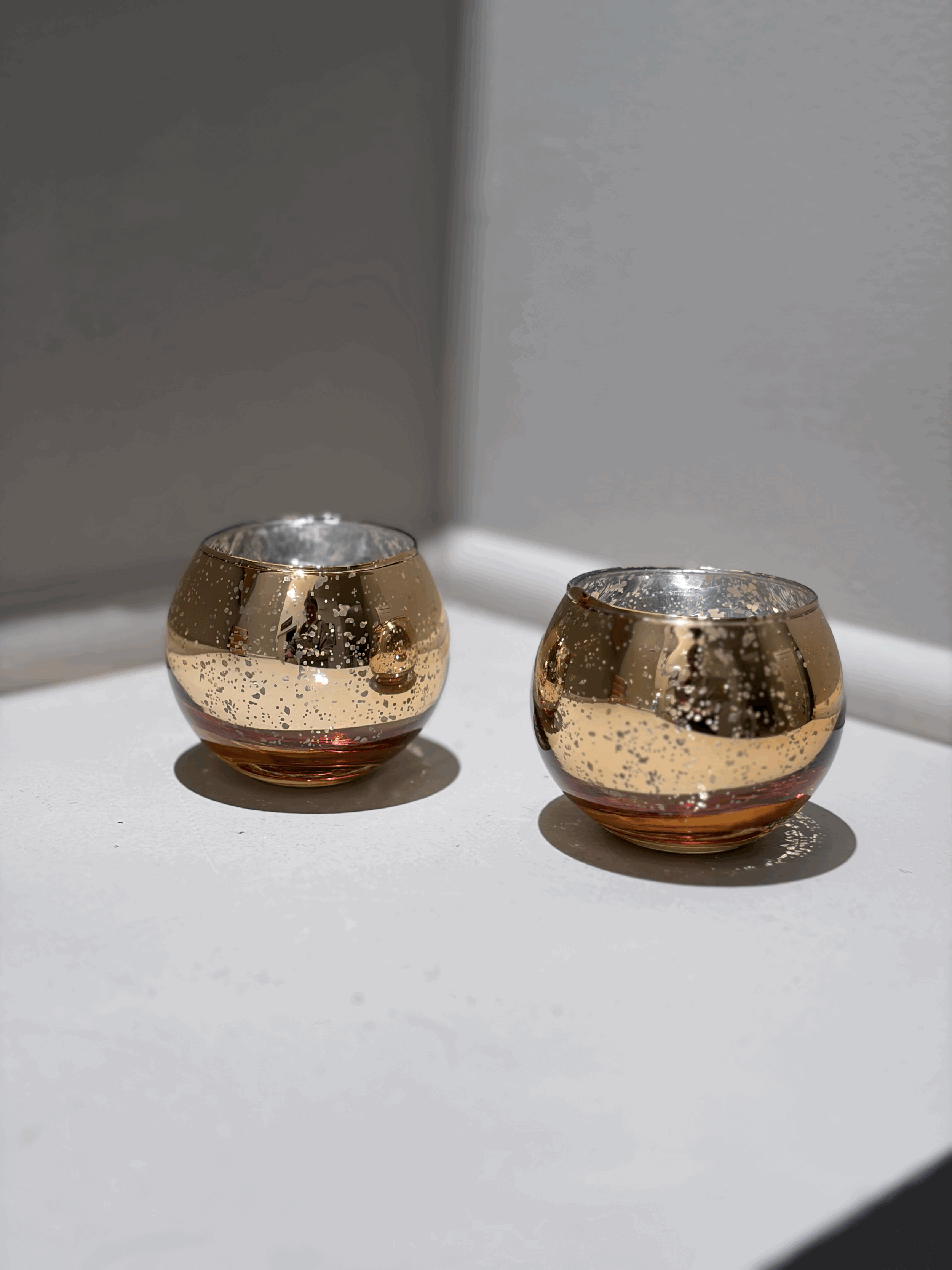 Mercury Glass Globe Votives