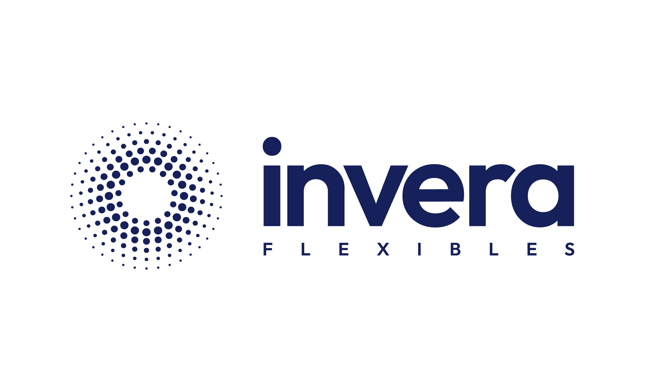 Invera Flexibles logo with a dotted circular design and the company name in dark blue text.