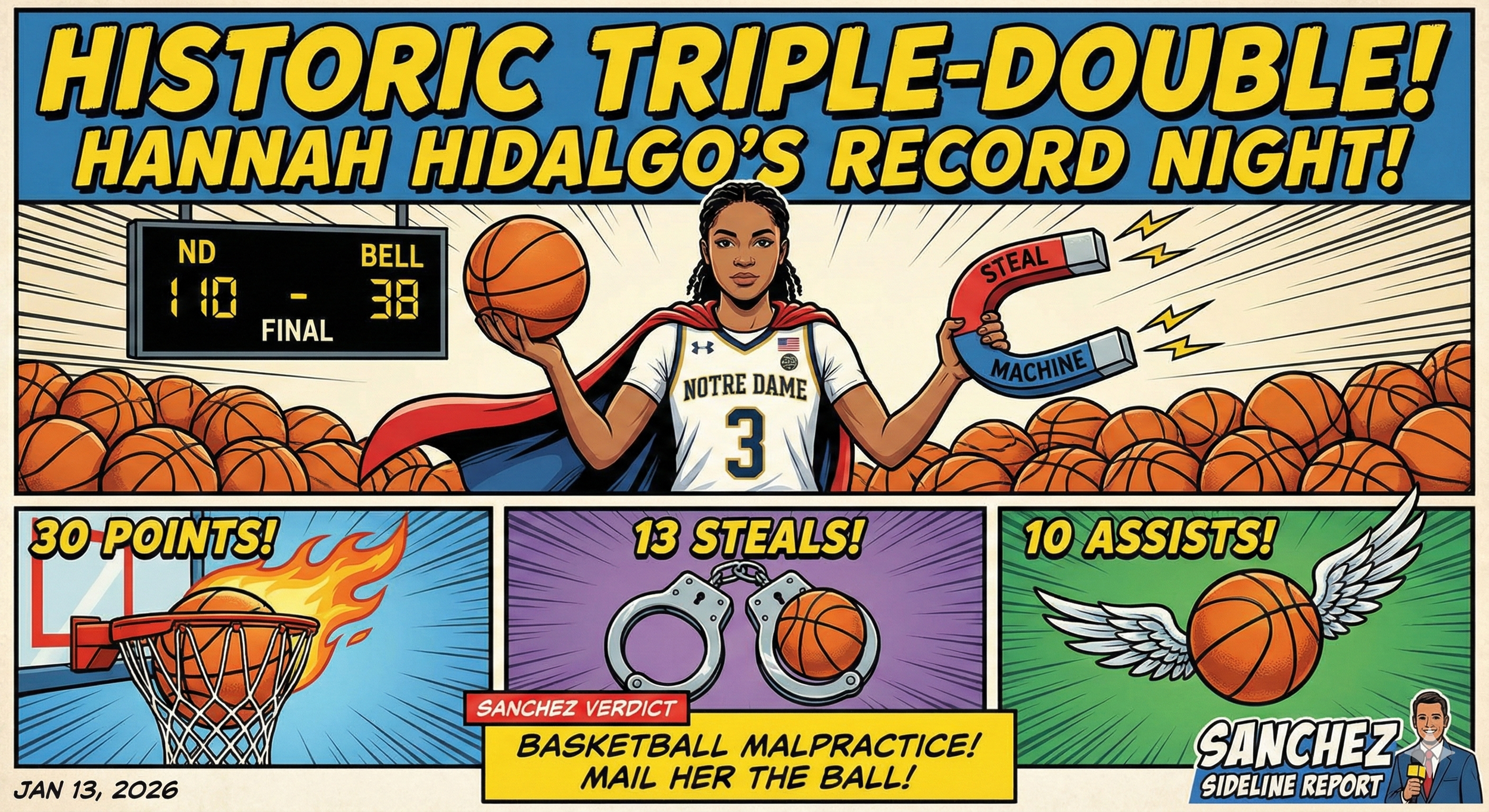 GRAND LARCENY IN SOUTH BEND: Hidalgo Steals Everything (Including the Record Book)