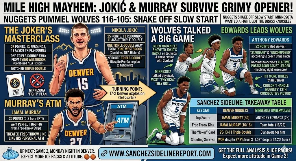 Mile High Mayhem: Jokić and Murray Survive the "Grimy" Opener