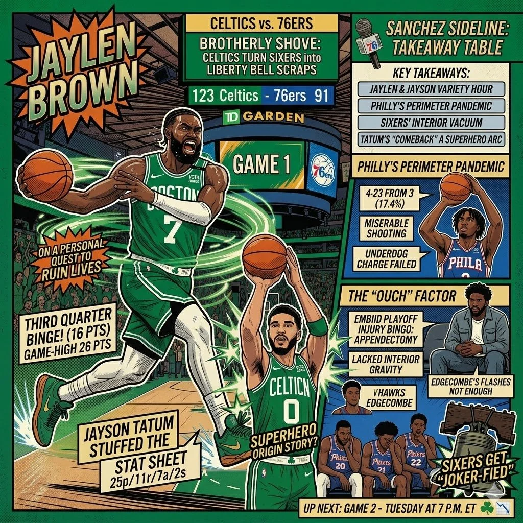 Brotherly Shove: Celtics Turn Sixers into Liberty Bell Scraps