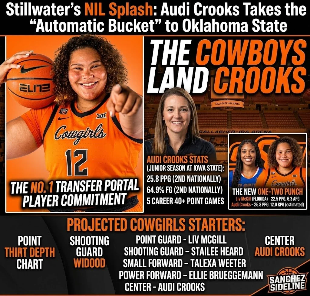 Stillwater’s NIL Splash: Audi Crooks Takes the "Automatic Bucket" to Oklahoma State