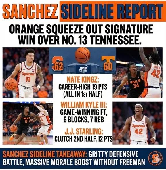 Orange Squeeze Out Signature Win Over No. 13 Tennessee