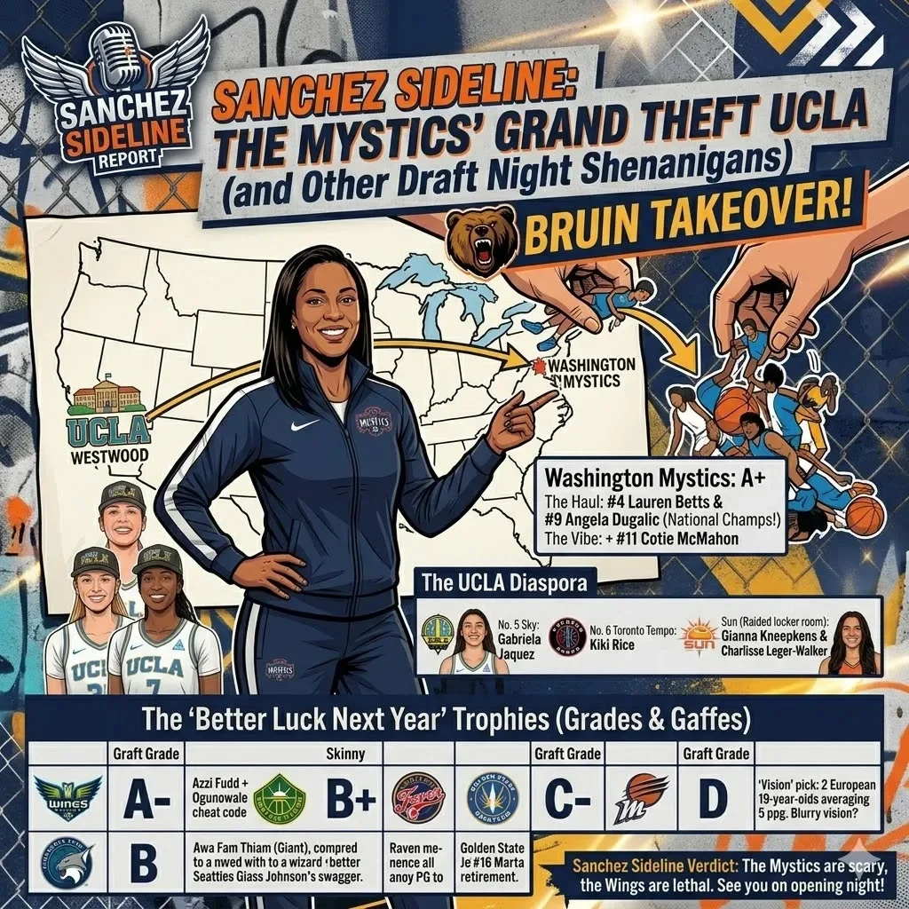 The Mystics’ Grand Theft UCLA (and Other Draft Night Shenanigans)