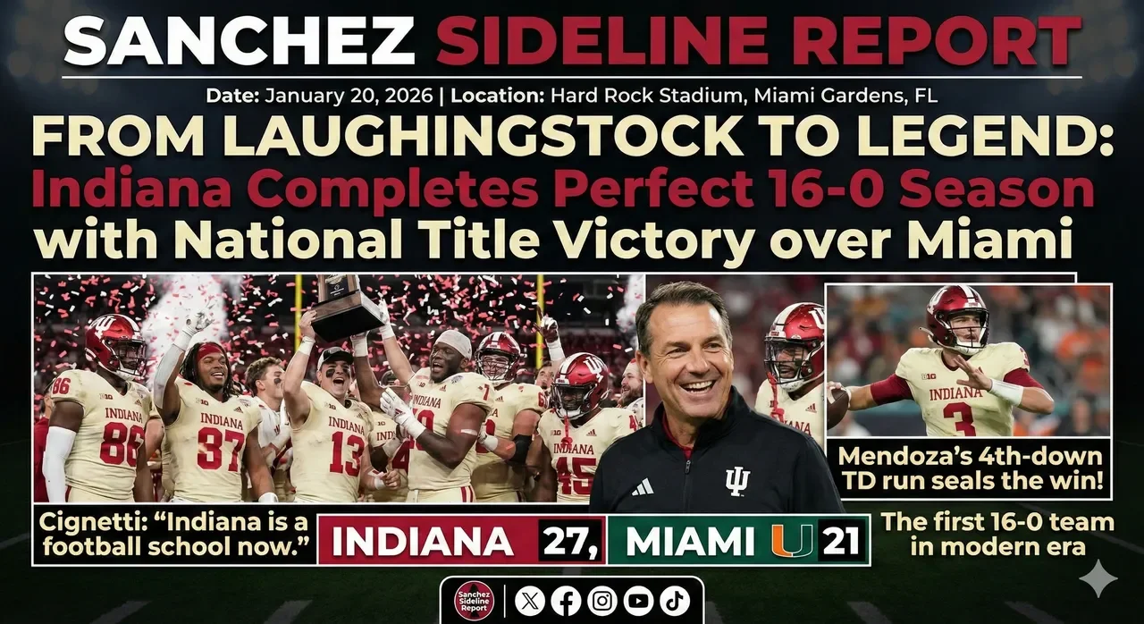 FROM LAUGHINGSTOCK TO LEGEND: Indiana Completes 