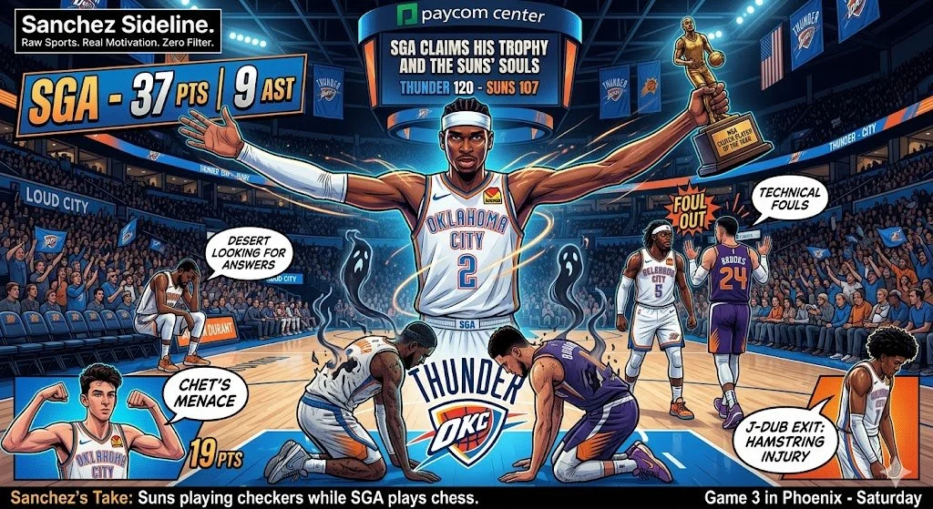 SGA Claims His Trophy and the Suns’ Souls: Thunder Roll to 2-0 Lead