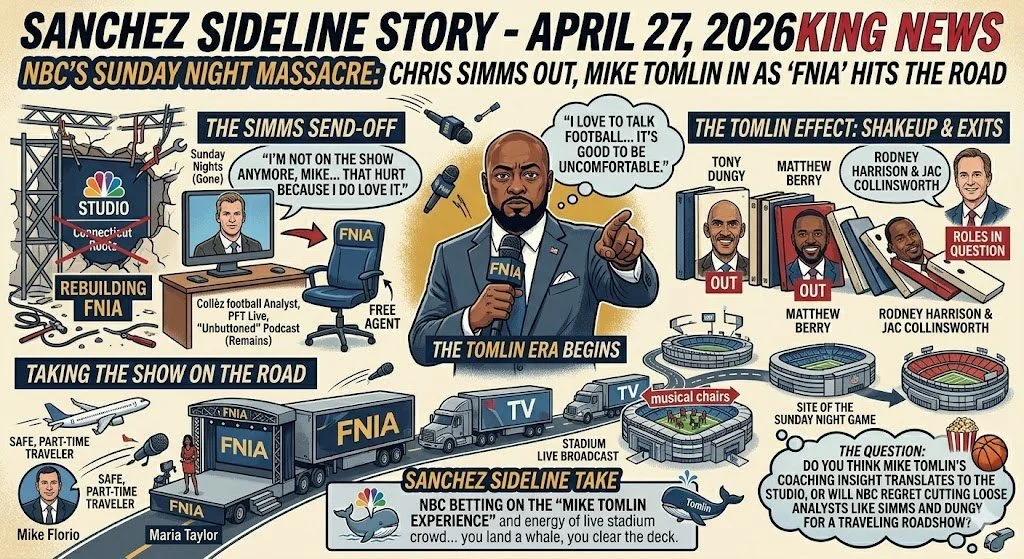 NBC’s Sunday Night Massacre: Chris Simms Out, Mike Tomlin In as 'FNIA' Hits the Road