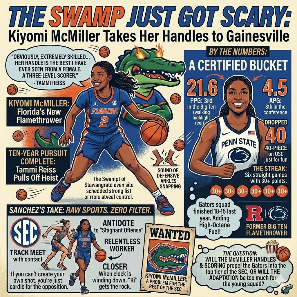 THE SWAMP JUST GOT SCARY: Kiyomi McMiller Takes Her Handles to Gainesville