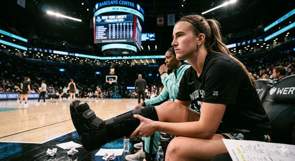 The Boot is Back: Sabrina’s Left Foot Hits the Pause Button