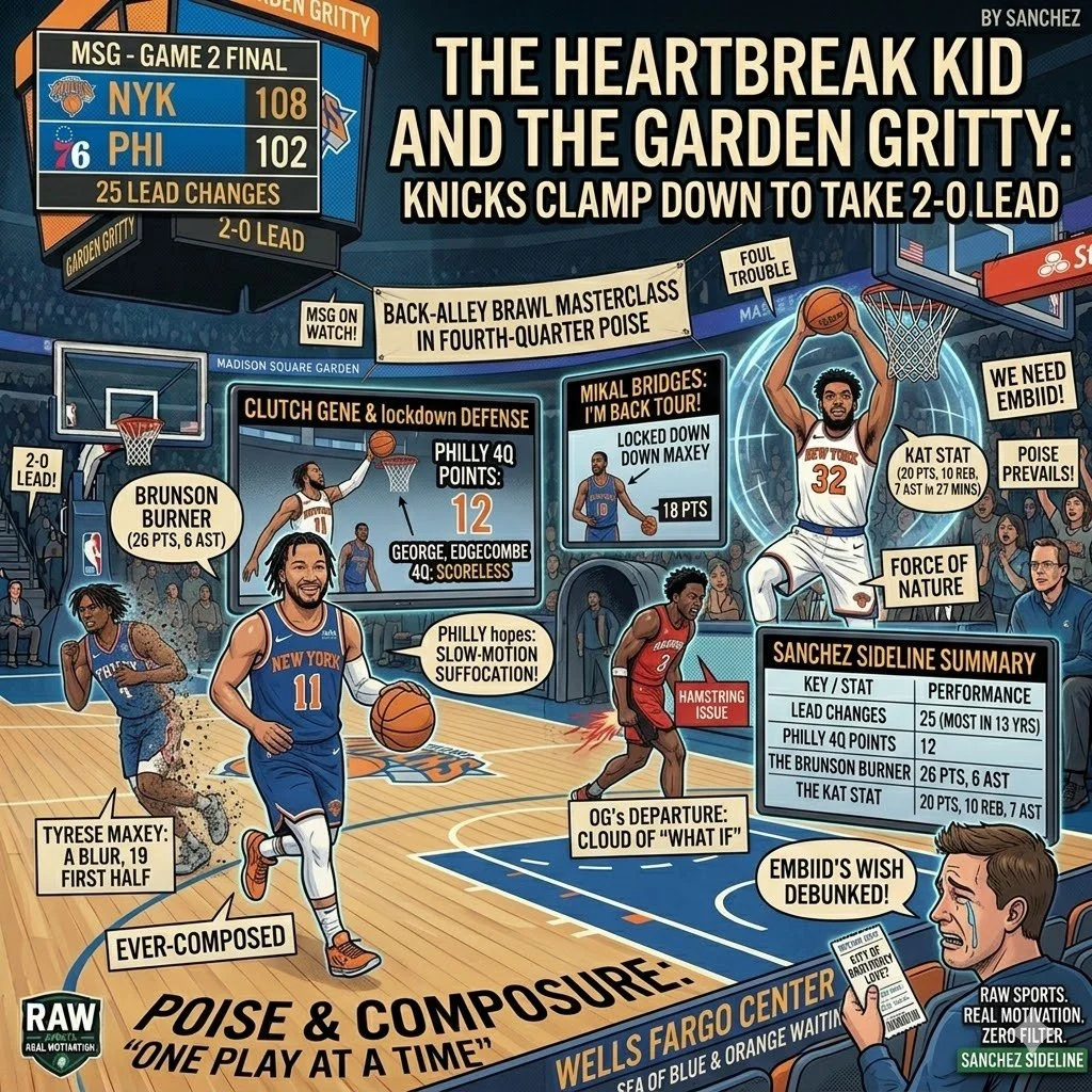 The Heartbreak Kid and the Garden Gritty: Knicks Clamp Down to Take 2-0 Lead