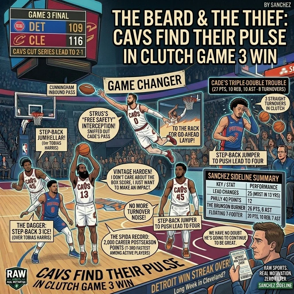 The Beard &amp; The Thief: Cavs Find Their Pulse in Clutch Game 3 Win