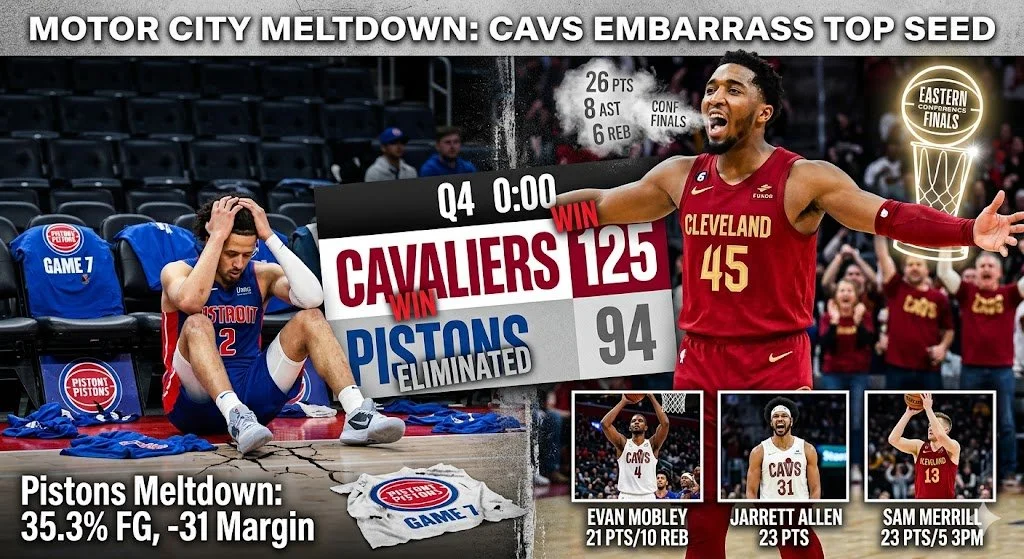 The Motor City Meltdown: Cavs Turn Pistons’ Historic Season Into Casual Sunday Scrimmage