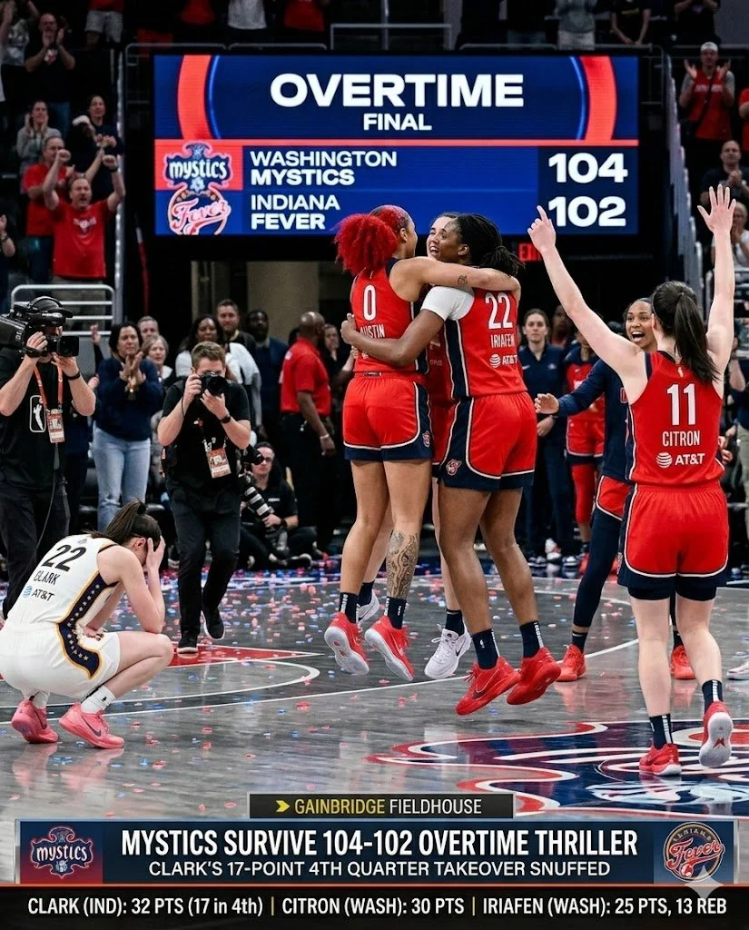 Caitlin’s Heroics Snuffed: Mystics Survive Overtime Thriller Despite Clark’s Fourth-Quarter Takeover