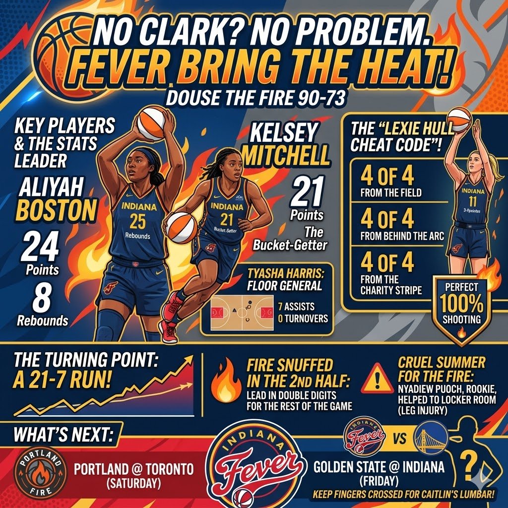 No Clark? No Problem. Fever Bring the Heat to Douse the Fire