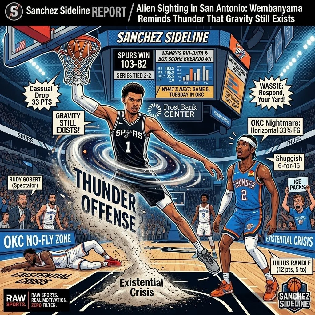Alien Sighting in San Antonio: Wembanyama Reminds Thunder That Gravity Still Exists