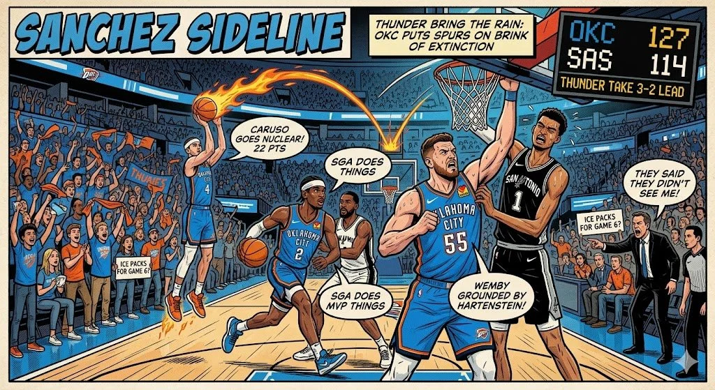 Thunder Bring the Rain: OKC Shrugs Off Amnesia, Puts Spurs on Brink of Extinction